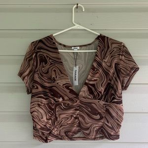 Brown swirl baby tee